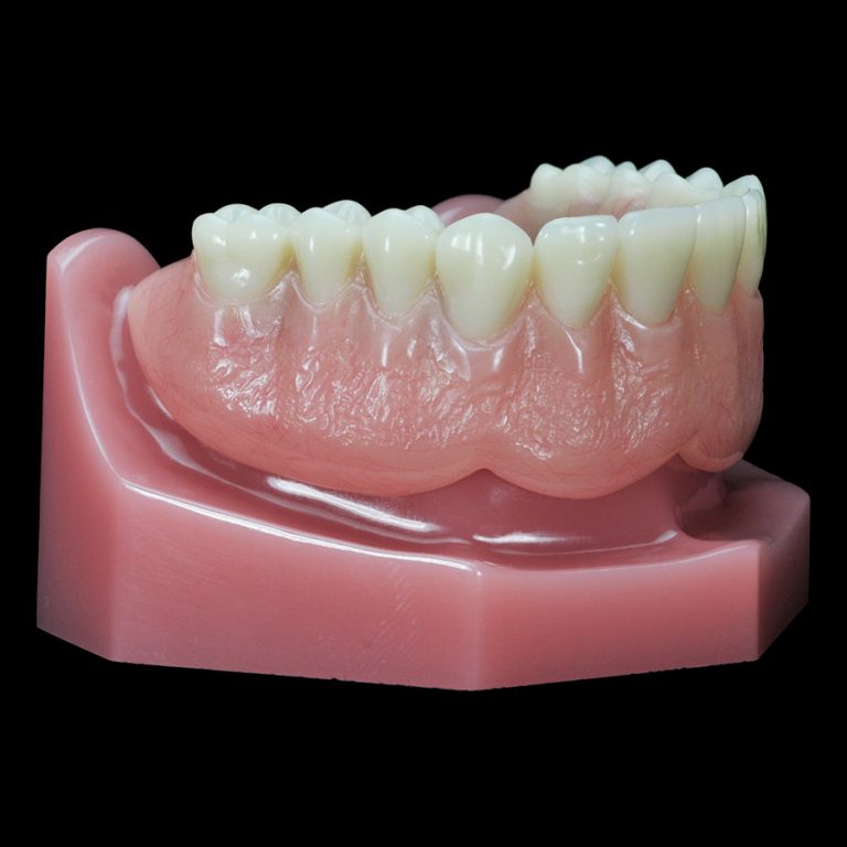 IM-12 Milled Locator Bar with Horseshoe Overdenture and Metal Framework ...